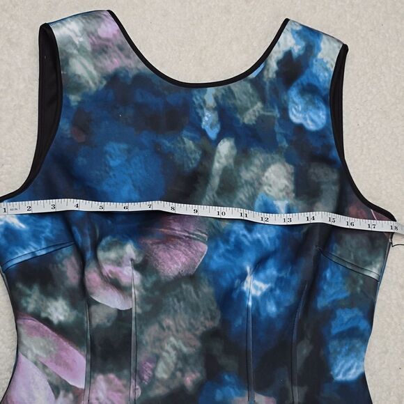 786 NWT WHBM Printed Scuba Fit-and-Flare Dress Size 10 - Picture 4 of 8